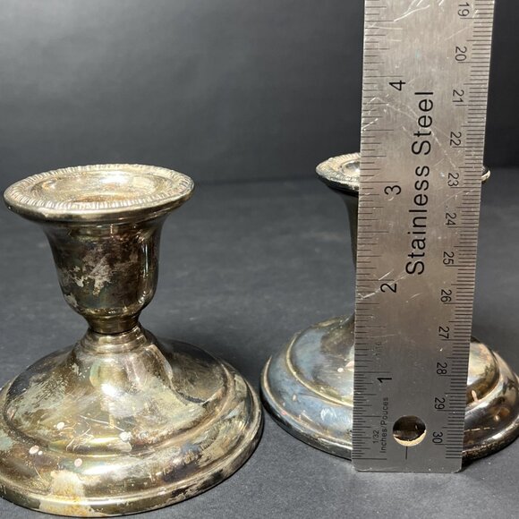 BIRKS Silver Plated Candlestick Holders E.P. Copper 1501 Unpolished - Picture 8 of 9